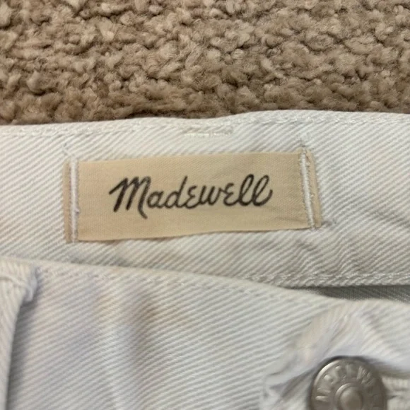 Madewell White Relaxed Denim Shorts - size 25 - Picture 4 of 10